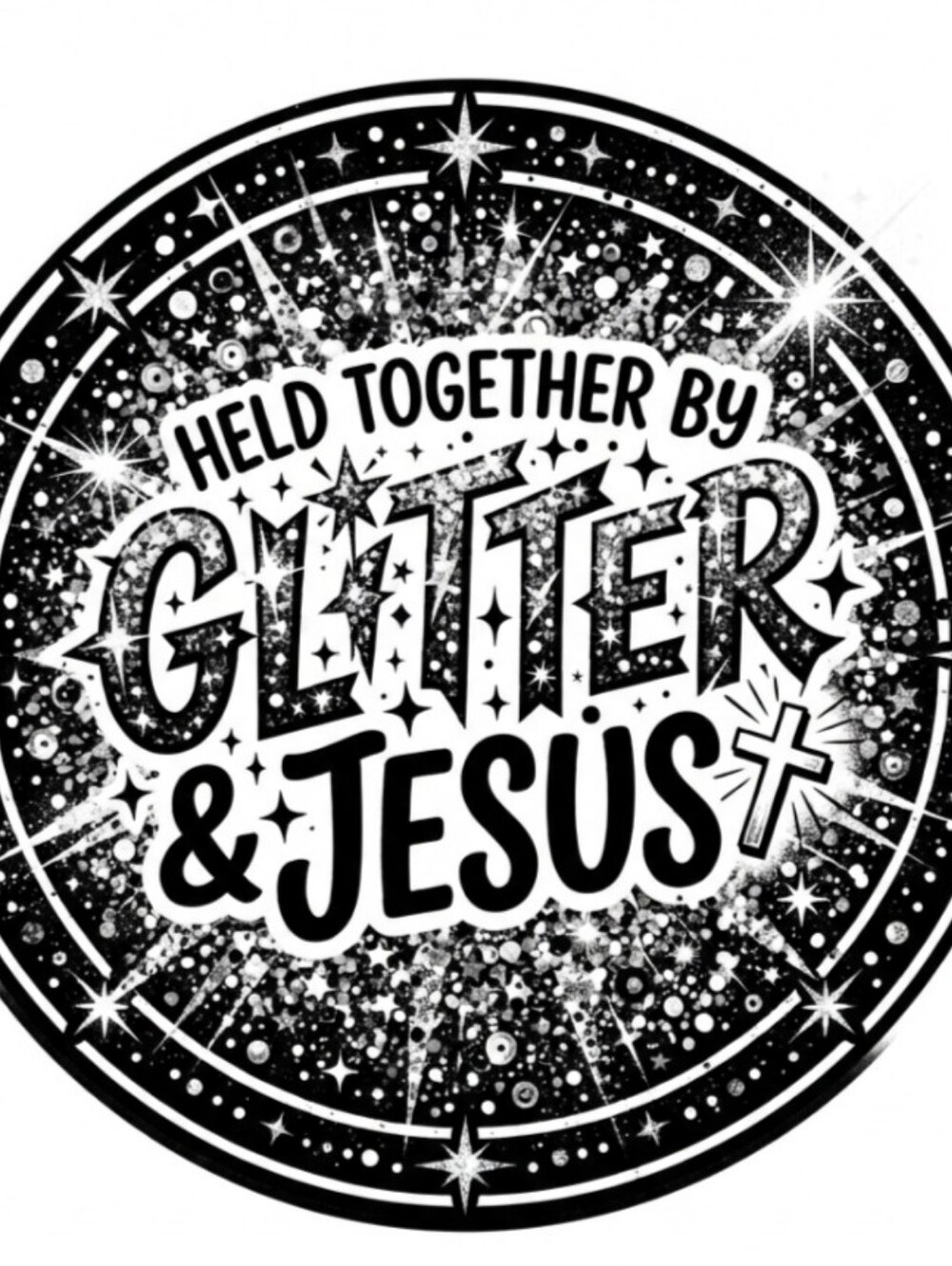 50 Glitter And Jesus Stickers
